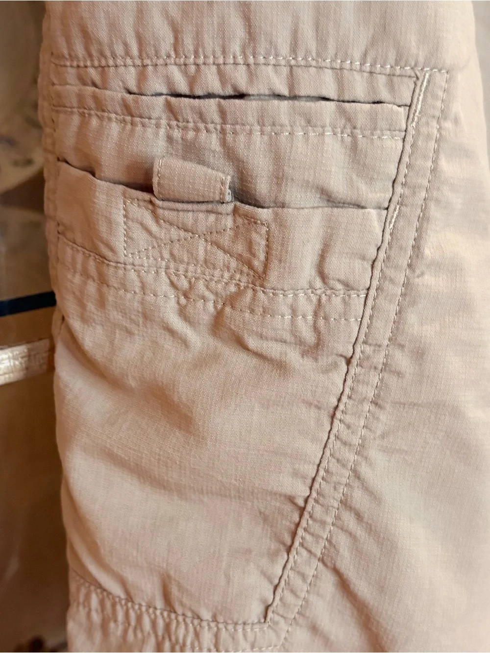 The North Face Men's Hybrid Shorts in Light Tan with multi pockets